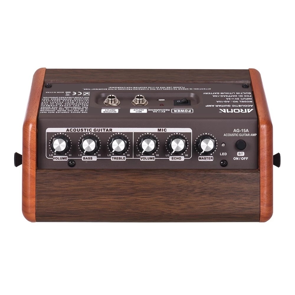 Aroma AG15A 15W Portable Acoustic Guitar Amplifier with
