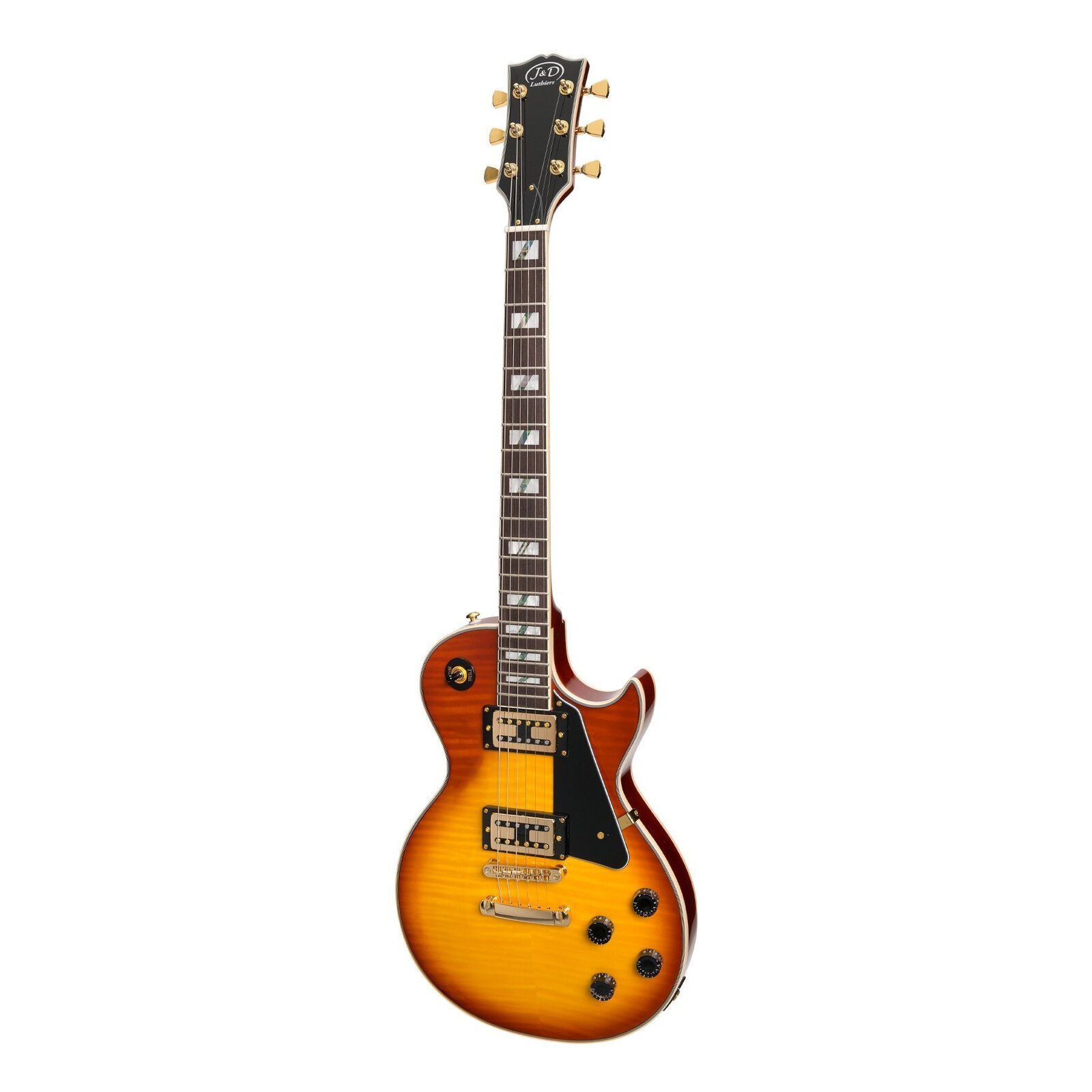 J&D Luthiers JDLP3FHB LP Style Electric Guitar