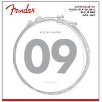 Fender 3250L Super Bullets Nickel Plated Steel Bullet End Electric Guitar Strings (9-42)