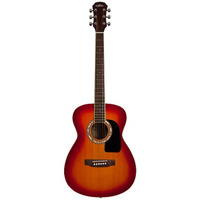 Aria ARAF15CS AF-15 Folk Body Acoustic Guitar in Cherry Sunburst