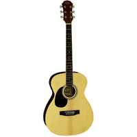 Aria AFN-15 Prodigy Series Left Handed Acoustic Folk Body Guitar in Natural Gloss