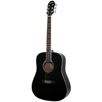 Aria ARAW15MBK AW-15 Dreadnought Acoustic Guitar in Metallic Black