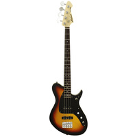 Aria JET-B Series Electric Bass Guitar in 3-Tone Sunburst