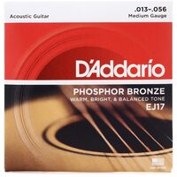 D'Addario EJ17 Phosphor Bronze Acoustic Guitar Strings - Medium (13-56)