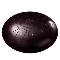 Opus Percussion 12" Metal 11-Note Standard Carves Style Tongue Drum - Chestnut