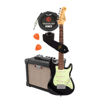 AROMA + SX ELECTRIC GUITAR AND AMP PACKAGE DEAL - VINTAGE BLACK