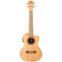 Lanikai Flamed Maple Series Tenor AC/EL Ukulele in Natural Satin Finish