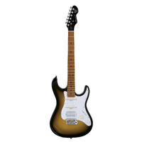 Sceptre Ventana Deluxe Double Cutaway HSS See Thru 2 Tone Sunburst w Maple Board by Levinson