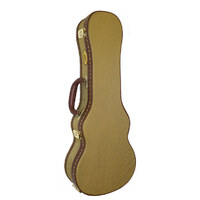 MBT Wooden Tenor Ukulele Case in Tweed Fabric Equipped with Gold Hardware