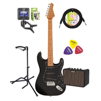 Northstar Electric Guitar, Amp & Accessorys Package -  Onyx Black S-Style