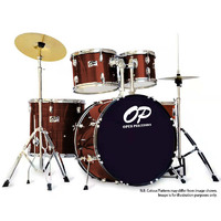 Opus Percussion 5-Piece Rock Drum Kit - Wine Red