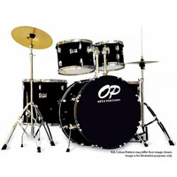Opus Percussion 6-Piece Rock Drum Kit - Black