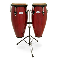 Toca 10 & 11" Synergy Series Wooden Conga Set in Rio Red