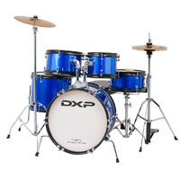 DXP TXJ7MBL 5-Piece Deluxe Junior Drum Kit Pack - Metallic Blue
